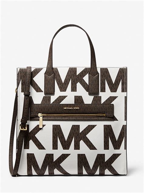 michael michael kors kenly large logo tote bag|kenly michael kors bag.